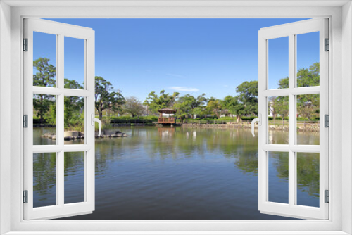 Fototapeta Naklejka Na Ścianę Okno 3D - 長崎の大村公園の池01