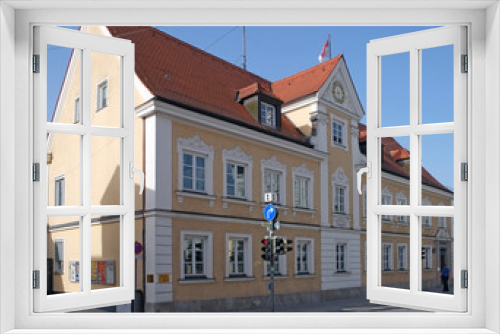 Fototapeta Naklejka Na Ścianę Okno 3D - Rathaus in Fürstenfeldbruck
