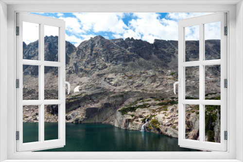 Fototapeta Naklejka Na Ścianę Okno 3D - Mountain Lake and Waterfall Landscape