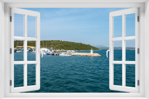 Fototapeta Naklejka Na Ścianę Okno 3D - Panoramic view of the coast of Sigacik Seferihisar Izmir, Turkey