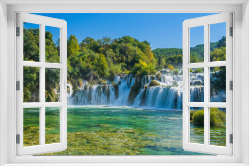 Fototapeta Naklejka Na Ścianę Okno 3D - Amazing Skradinski Buk waterfall in Krka national park, Dalmatia, Croatia
