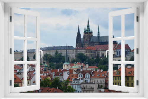 Fototapeta Naklejka Na Ścianę Okno 3D - The grand atmosphere of Prague Castle and Mala Strana district
