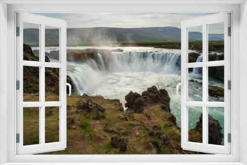 Fototapeta Naklejka Na Ścianę Okno 3D - The Goðafoss Waterfall in Northern Iceland