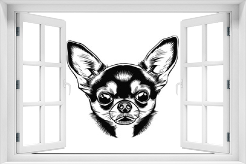 Fototapeta Naklejka Na Ścianę Okno 3D - Chihuahua Beauty: A Detailed Vector Study of the Features in a Chihuahua's Head
