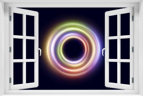 Fototapeta Naklejka Na Ścianę Okno 3D - Abstract background with neon circle png. Vector illustration for your design. EPS 10