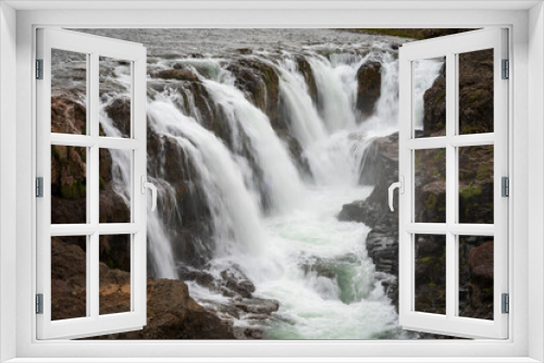 Fototapeta Naklejka Na Ścianę Okno 3D - Kolugljúfur Canyon and Waterfall in Víðidalstunga, Iceland