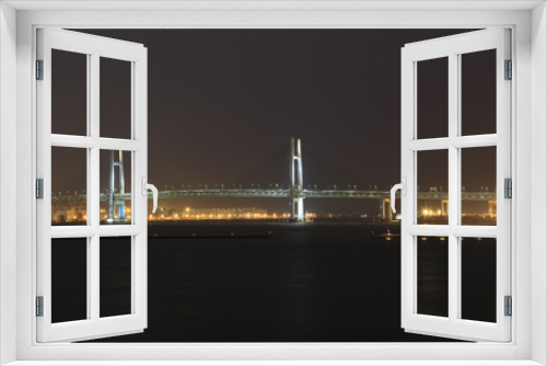Fototapeta Naklejka Na Ścianę Okno 3D - Yokohama Bay Bridge at night