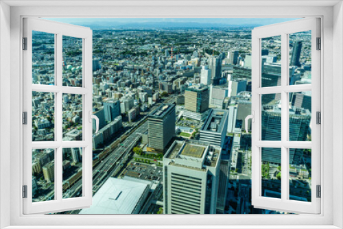 Fototapeta Naklejka Na Ścianę Okno 3D - 神奈川県横浜市みなとみらいの都市風景