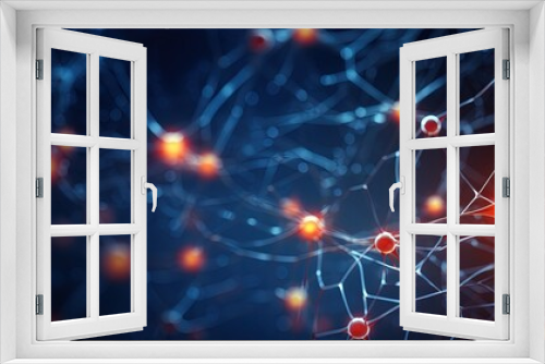 Abstract background of high tech process involving linked cells in the neural network concept