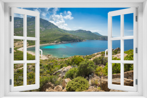 Fototapeta Naklejka Na Ścianę Okno 3D - Baie de Nichiareto on west coast of Corsica