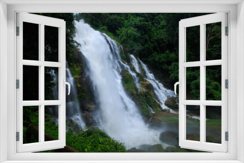 Fototapeta Naklejka Na Ścianę Okno 3D - Wachira Tan Waterfall at Doi Inthanon National Park, Chiang Mai, Thailand.