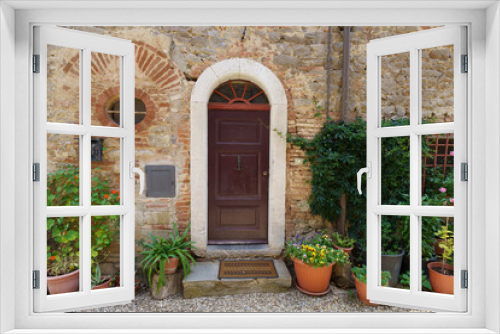 Fototapeta Naklejka Na Ścianę Okno 3D - Brolio, historic village in Chianti