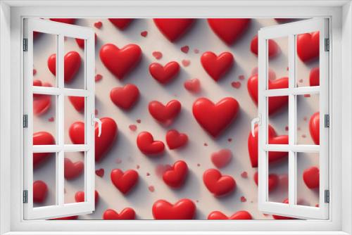 red hearts background