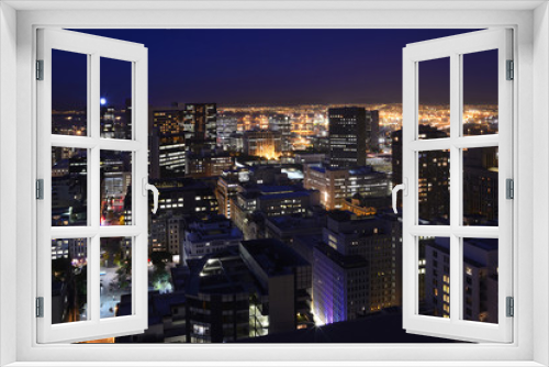 Fototapeta Naklejka Na Ścianę Okno 3D - Cape Town Central Business District at Night 2