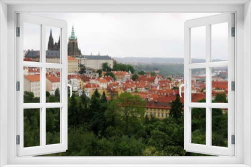 Fototapeta Naklejka Na Ścianę Okno 3D - Park Prague Castle Attraction