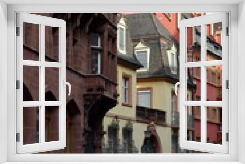 Fototapeta Naklejka Na Ścianę Okno 3D - Franziskanerstraße in der Altstadt von Freiburg