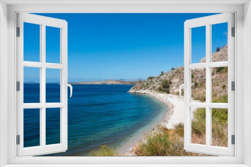 Fototapeta Naklejka Na Ścianę Okno 3D - Beautiful scenery by the sea in Sagiada strip, Igoumenitsa, Greece, close to the border with Albania