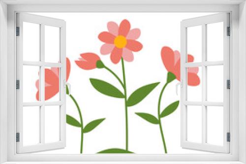 Fototapeta Naklejka Na Ścianę Okno 3D - Cute Simple Flower Bed