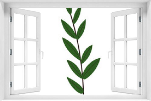 Fototapeta Naklejka Na Ścianę Okno 3D - sprig of plant style, isolated vector