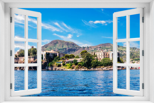 Fototapeta Naklejka Na Ścianę Okno 3D - A small island in the middle of the Mediterranean Sea. Photo of a picturesque island surrounded by tranquil waters