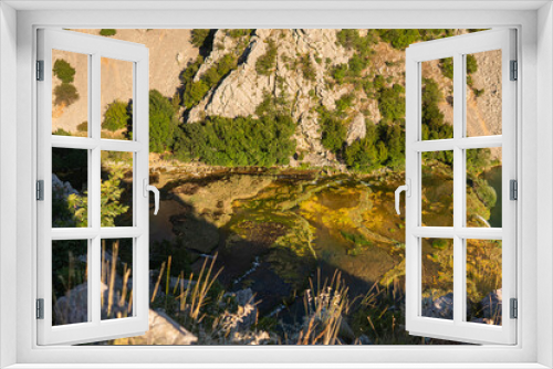 Fototapeta Naklejka Na Ścianę Okno 3D - Landscape with a series of small waterfalls on Krupa river in Croatia