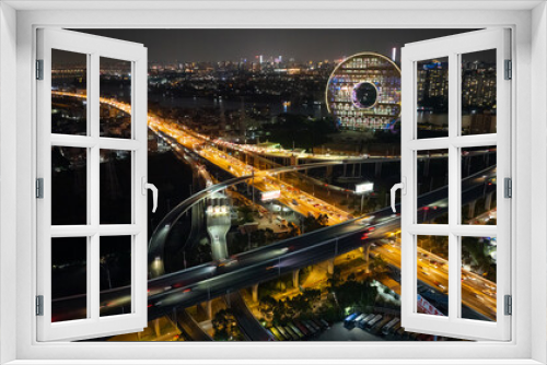 Fototapeta Naklejka Na Ścianę Okno 3D - Guangzhou ,China - October 05,2023: Aerial view of landscape in Guangzhou city, China