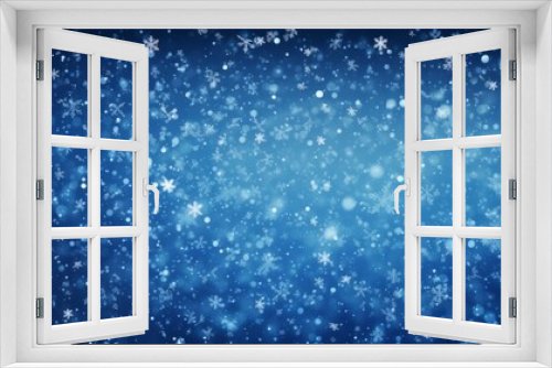 Photo of a blue background with snowflakes