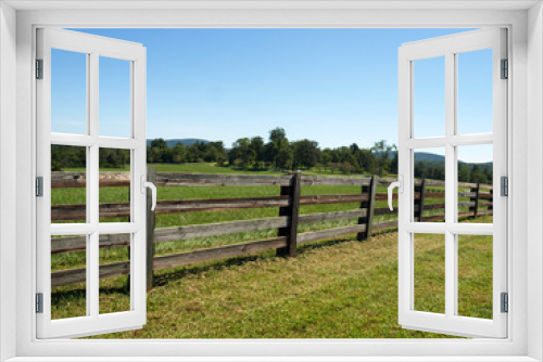 Fototapeta Naklejka Na Ścianę Okno 3D - Virginia Farm Fence-22
