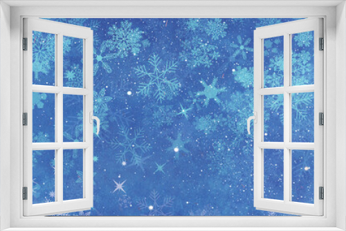 粉雪のキラキラ結晶が舞う冬の夜イメージ　テクスチャ素材