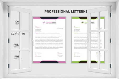 modern colorful clean letterhead design