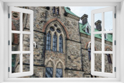 Fototapeta Naklejka Na Ścianę Okno 3D - East block of parliament hill in Ottawa, Canada