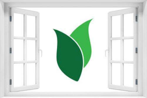 Fototapeta Naklejka Na Ścianę Okno 3D - leaf logo icon