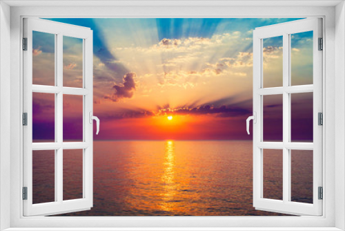 Fototapeta Naklejka Na Ścianę Okno 3D - sunrise in the sea