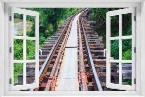 Fototapeta Naklejka Na Ścianę Okno 3D - Thai Train of Kanchanaburi, Thailand