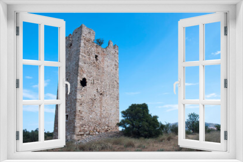 Fototapeta Naklejka Na Ścianę Okno 3D - Athens, Greece / September 2023: Thirteenth century Frankish tower of the De LaRoche monarch in Athens. Medieval Greece. 