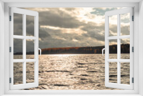 Fototapeta Naklejka Na Ścianę Okno 3D - sunset over the Lake Ruovesi 