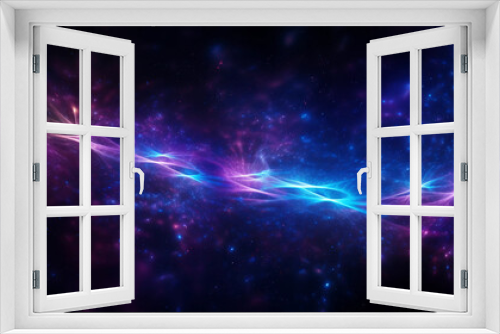 Abstract purple and blue fiber style space and galaxy