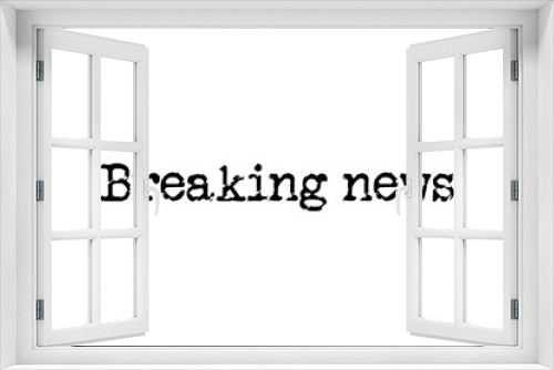 Digital png illustration of breaking news text on transparent background