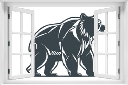 Fototapeta Naklejka Na Ścianę Okno 3D - The bear symbolizes art design stock illustration