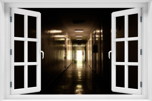 Fototapeta Naklejka Na Ścianę Okno 3D - Light through window at corridor
