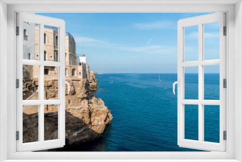 Fototapeta Naklejka Na Ścianę Okno 3D - Landscape of the Adriatic sea from Polignano a Mare, province of Bari, Puglia, Italy