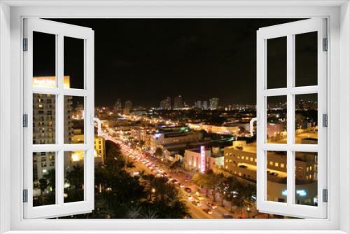 Fototapeta Naklejka Na Ścianę Okno 3D - miami beach skyline