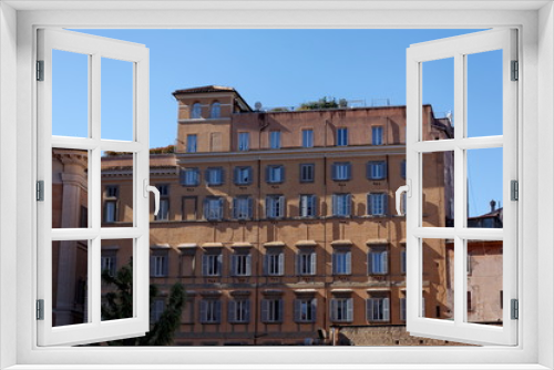 Fototapeta Naklejka Na Ścianę Okno 3D - Façades dans la rue, Roma
