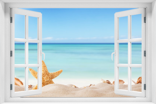 Fototapeta Naklejka Na Ścianę Okno 3D - Summer beach background