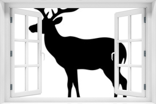 Fototapeta Naklejka Na Ścianę Okno 3D - Silhouette Illustration Vector of Deer