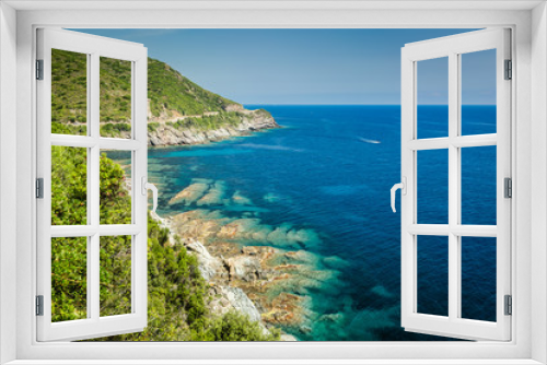 Fototapeta Naklejka Na Ścianę Okno 3D - The coast of Cap Corse and Tour de L'Osse