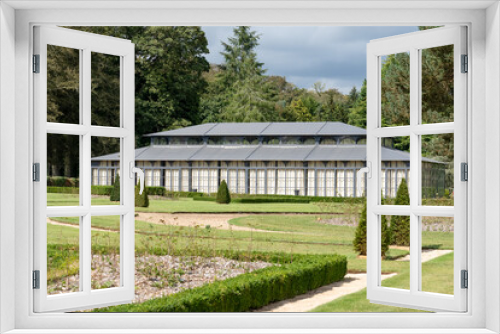Fototapeta Naklejka Na Ścianę Okno 3D - a modern conference centre, wedding and meeting venue located in beautiful gardens. Chateau de Kergrist, France. Medieval estate house with normandy turreted towers.