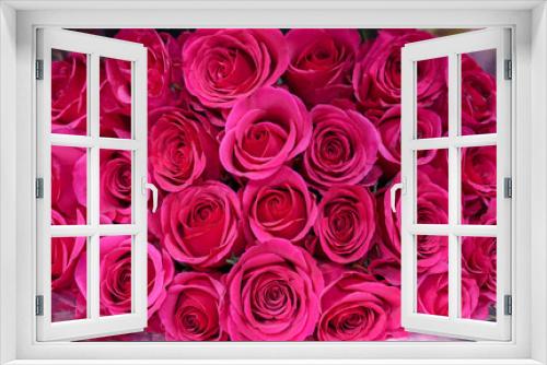 Fototapeta Naklejka Na Ścianę Okno 3D - Flower background of red rose 
