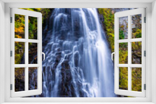 Fototapeta Naklejka Na Ścianę Okno 3D - waterfall in autumn forest