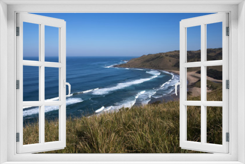 Fototapeta Naklejka Na Ścianę Okno 3D - View from Cliffs of Wild Coast Beach, Transkei, South Africa